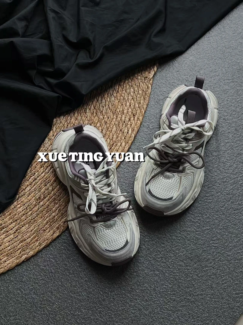 做微瑕旧擦色老爹鞋网面鞋透气女鞋0769