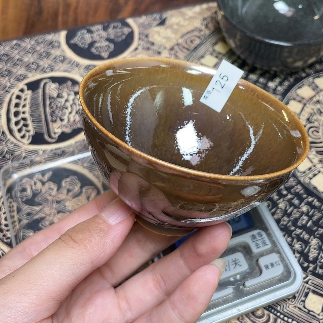 茶盏125 福临号建盏柴烧薄胎微瑕