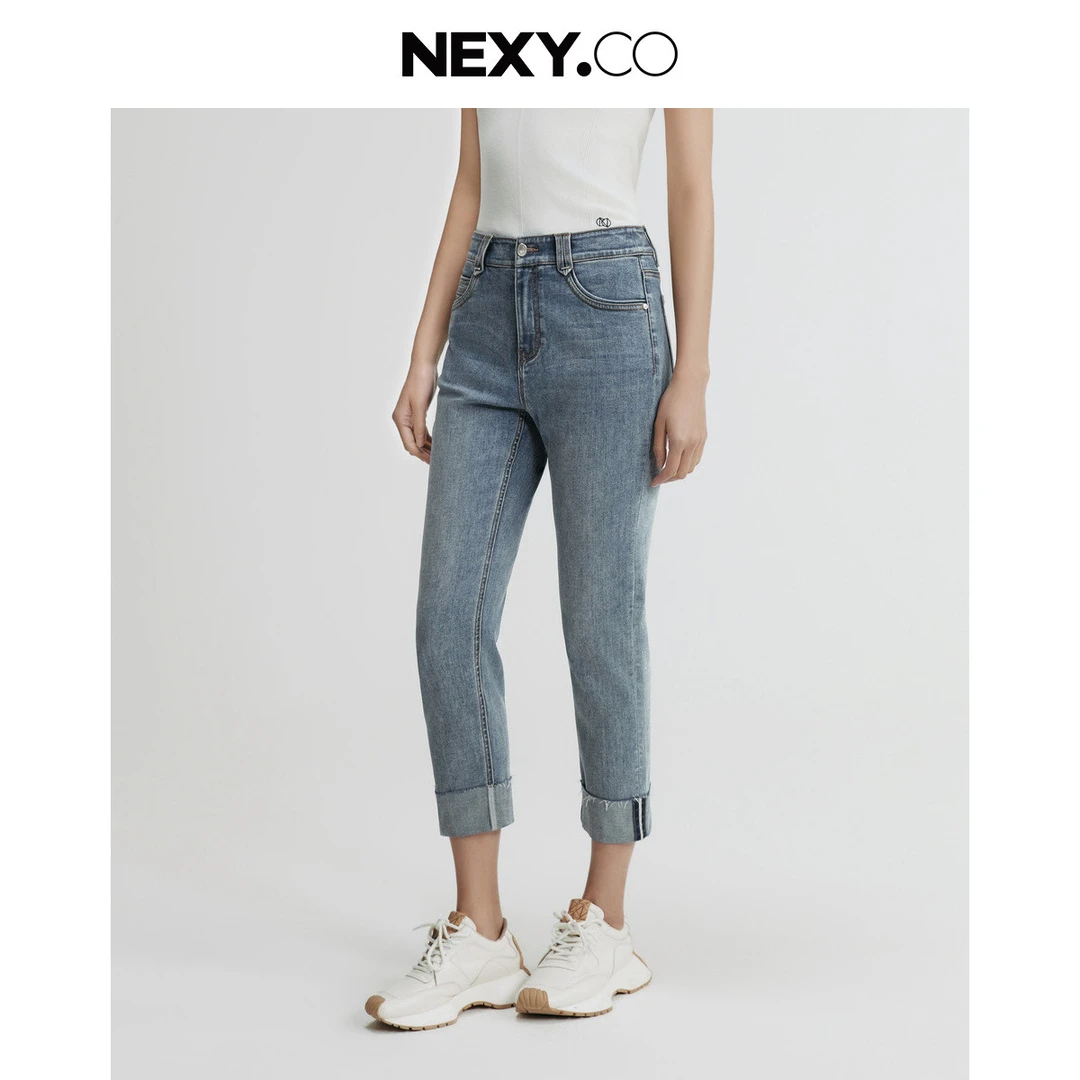 【丽公主专属】严选精梳棉时尚牛仔裤女XY00188W0 XY00190N4