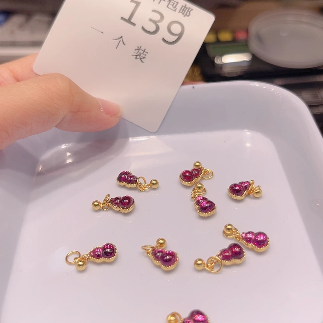 珠宝半成品水晶银S925镀金镶嵌139 。
