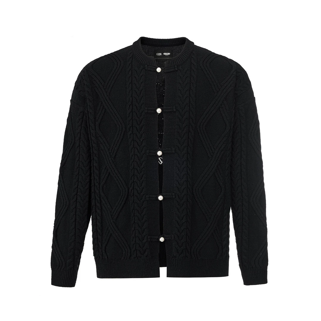 【DoubleCheck】GOODBRAND 25FWloveis good经典标语唐装毛衣