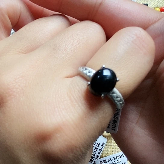 翡翠银S925镶嵌戒指