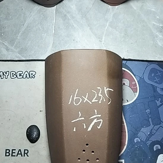 六方一个紫砂花盆