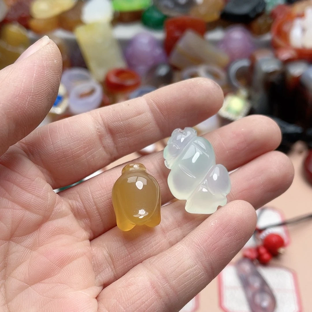 玛瑙/玉髓颈饰合金木*