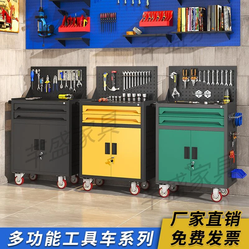 工具柜小推车移动多功能车间汽修维修柜推车铁皮五金工作台工具柜