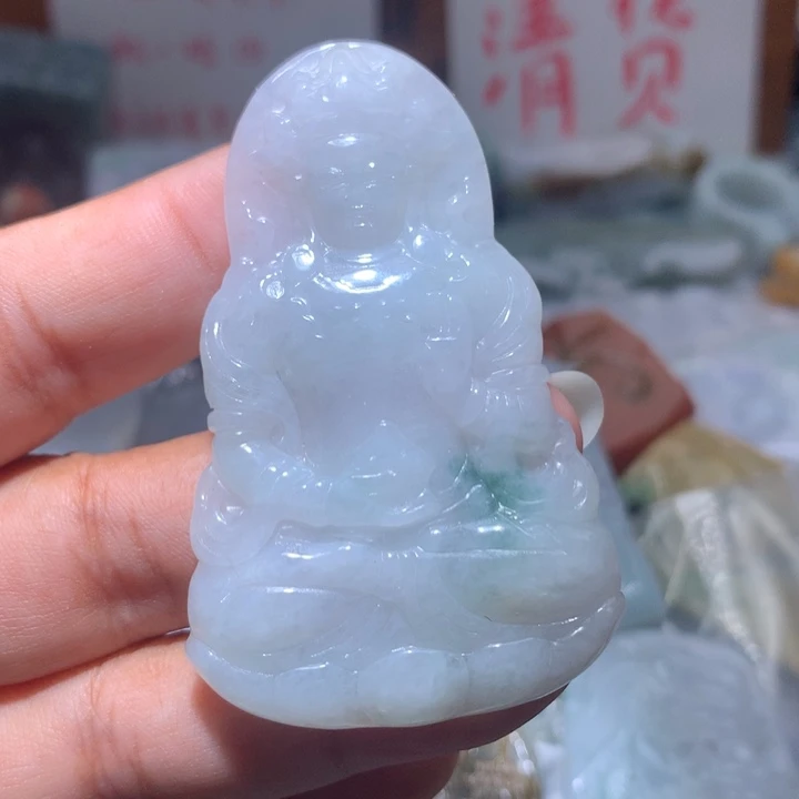 翡翠未镶嵌颈饰保真天然A货翡翠