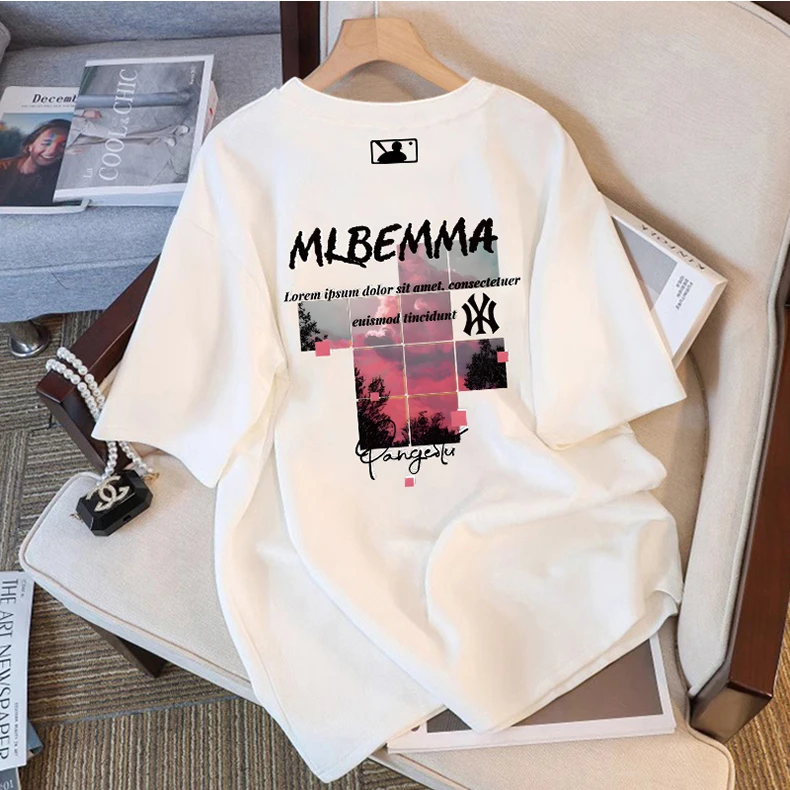 迪柯登夏季潮牌重磅纯棉短袖男士t恤宽松圆领美式ins痞帅气半袖