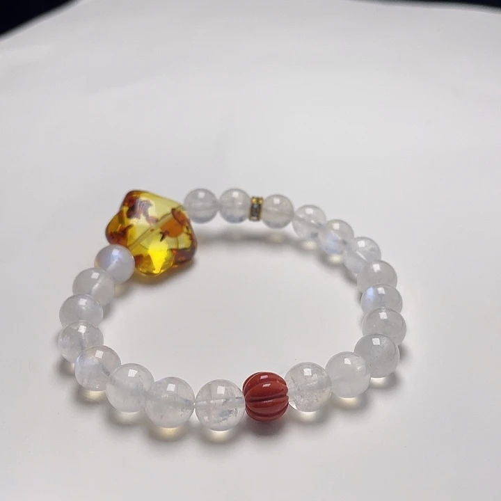 琥珀未镶嵌裸石手串