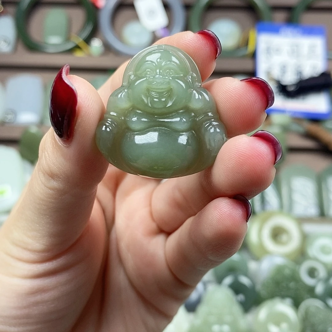 颈饰未镶嵌和田玉佛公30mm
