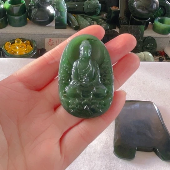 蛇纹石玉颈饰未镶嵌越****7