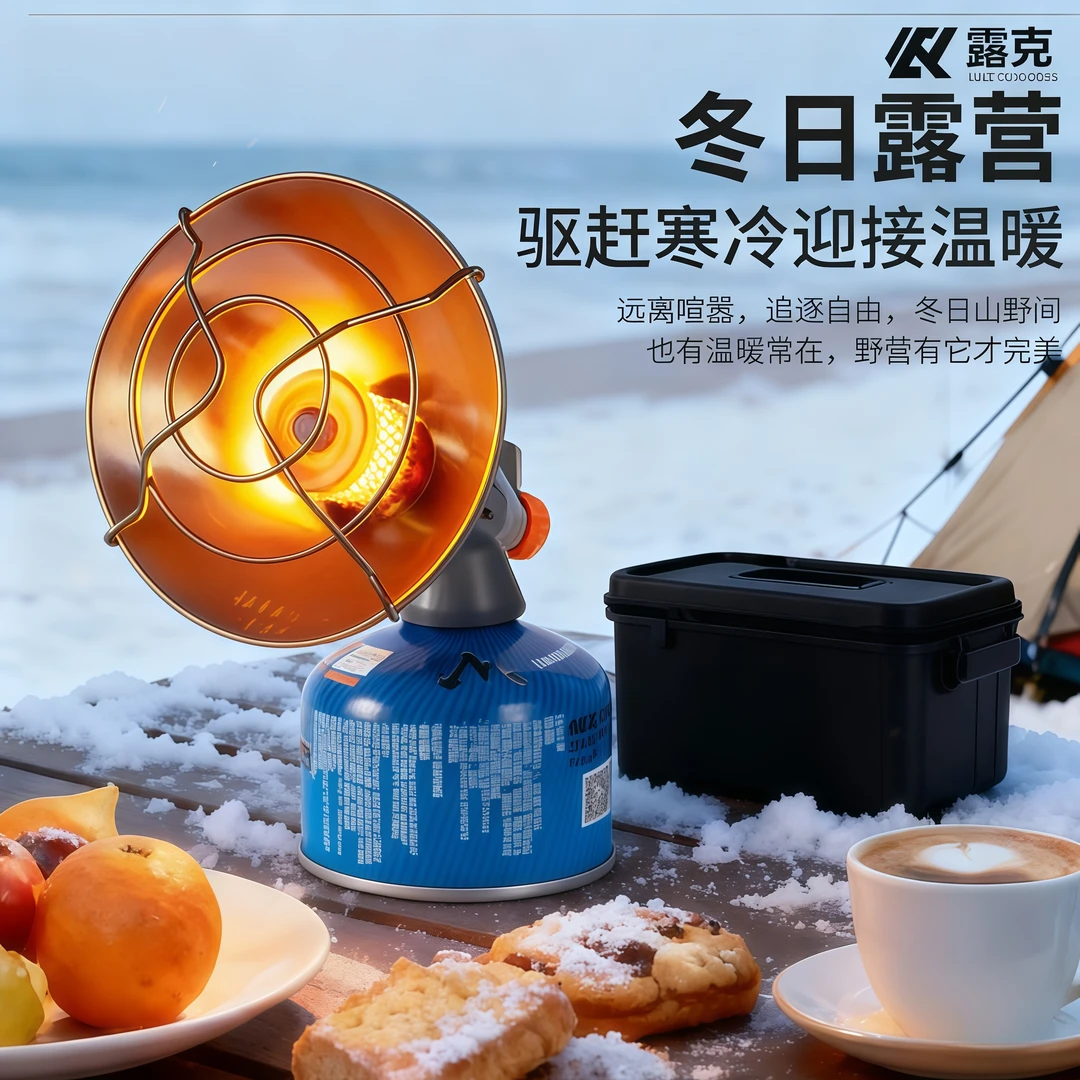 户外车载气罐取暖器露营冰钓取暖炉迷你燃气小太阳保暖帐篷烤火炉