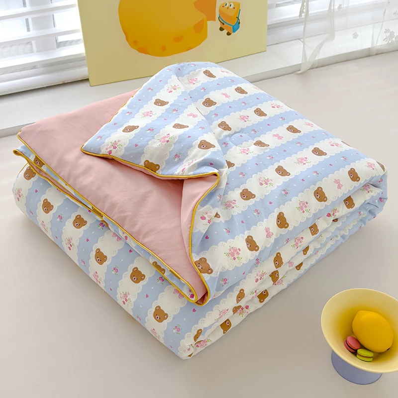 A类夏季双层纱空调被大豆纤维被子芯夏凉被薄款单双人春秋可机洗