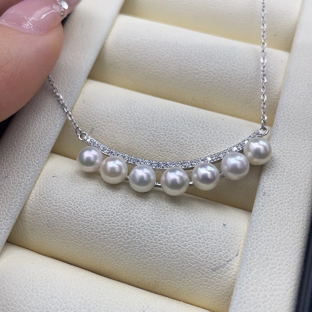 银S925镶嵌海水珍珠颈饰