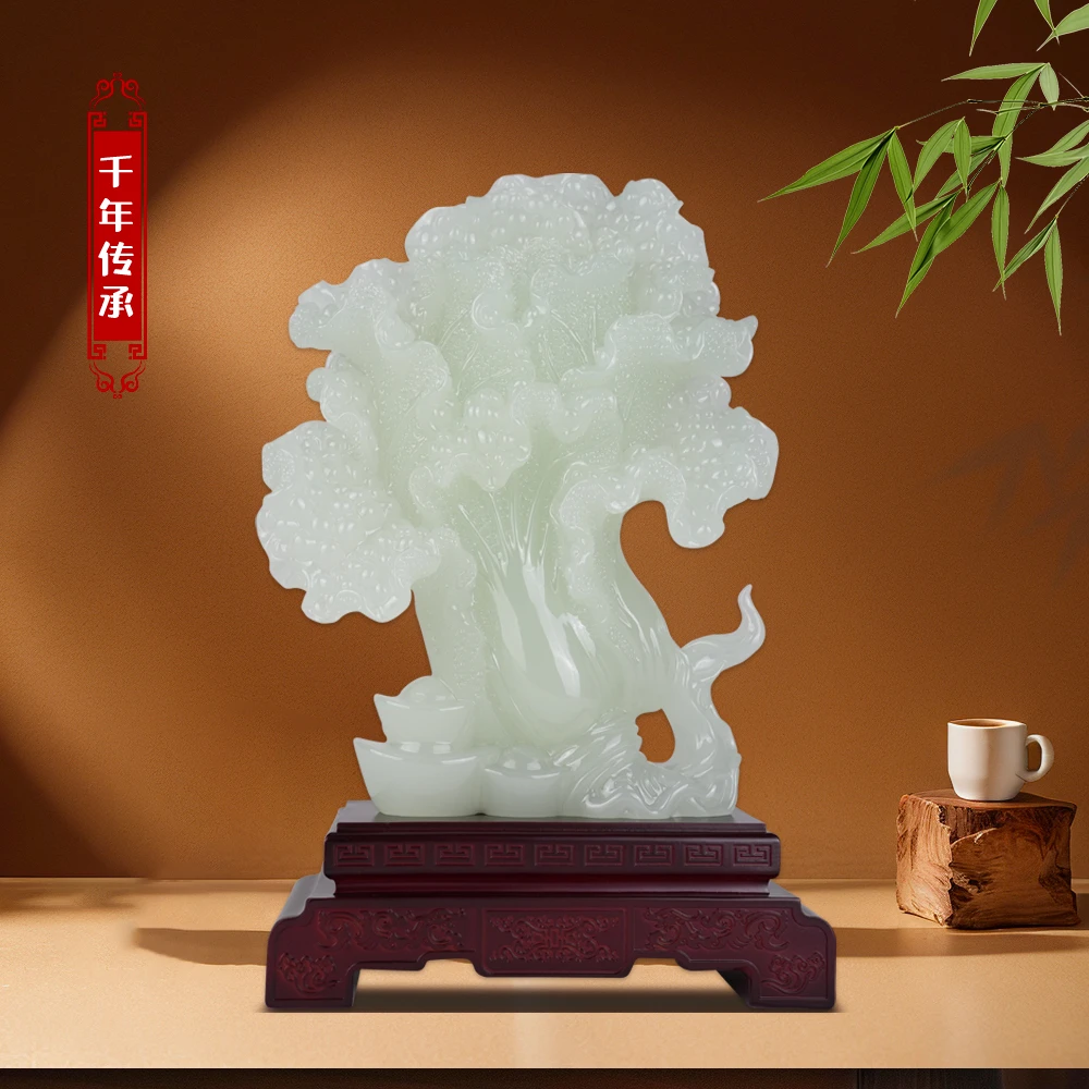 立地生财兴客厅进门玄关酒柜博古架装饰乔迁送礼