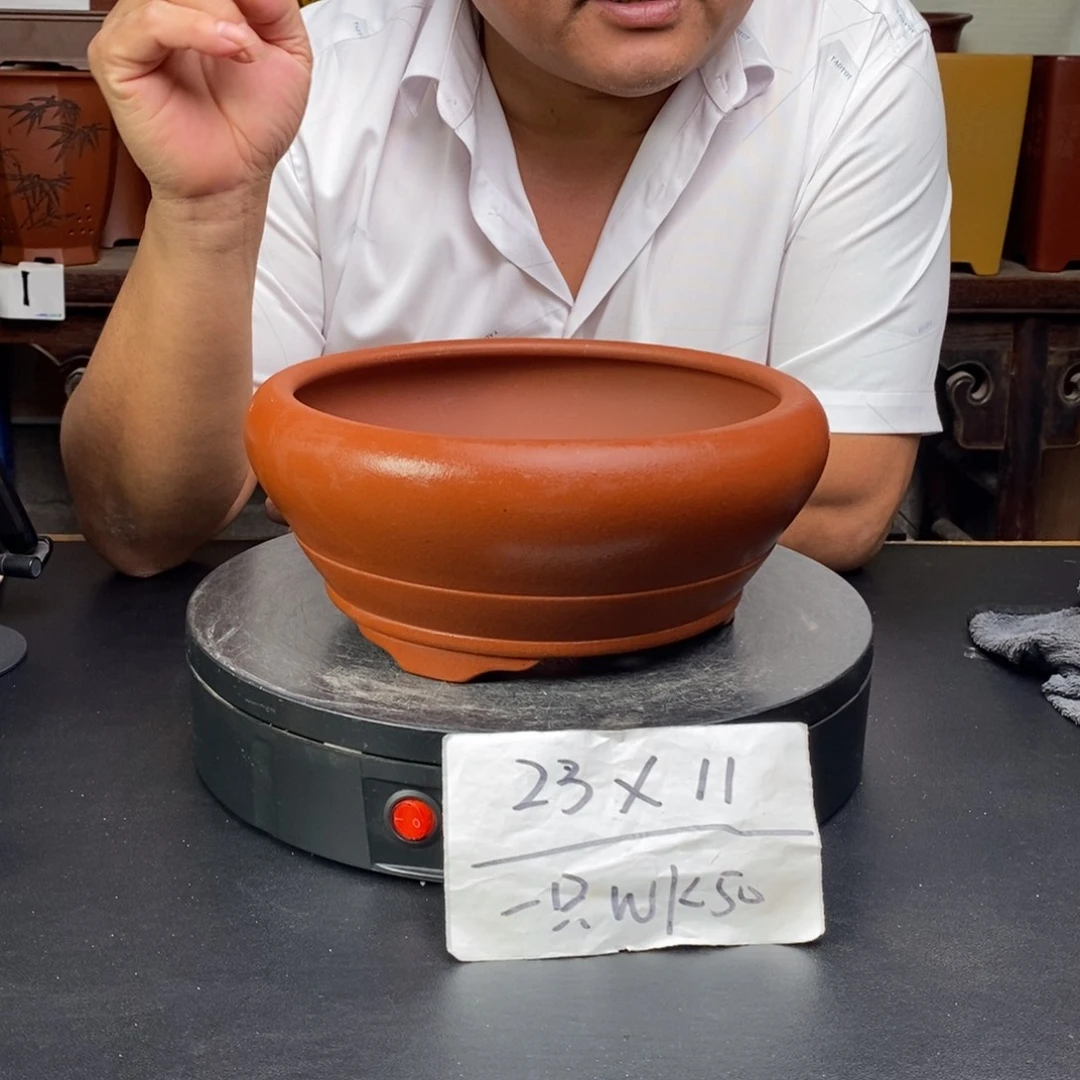 紫砂花盆货号一只WK50