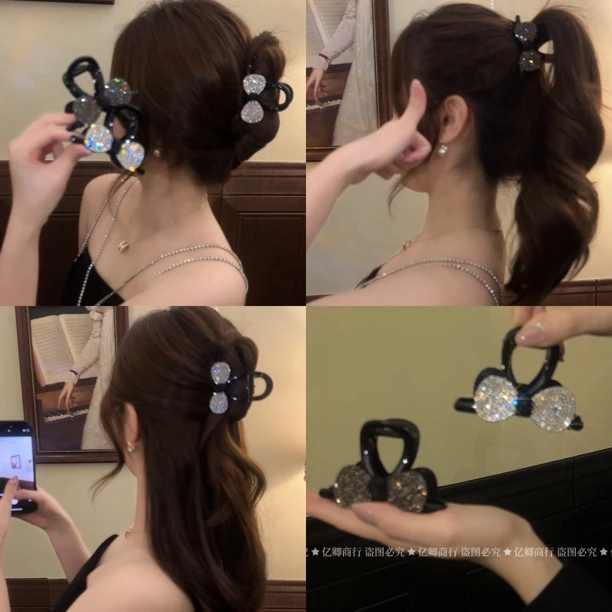 公主头抓夹气质小香风甜美小抓夹大容量头抓盘发抓