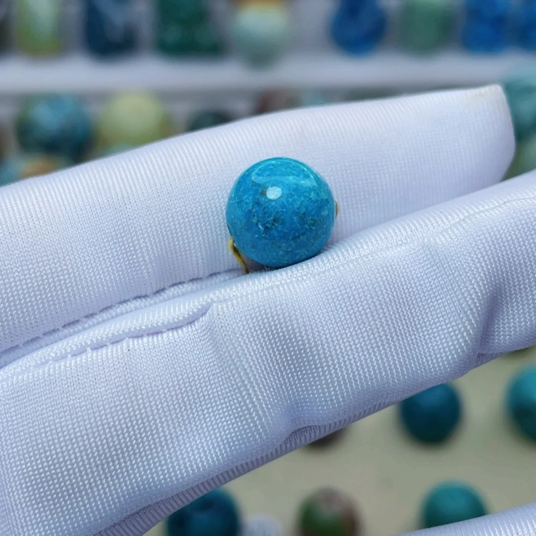 绿松石未镶嵌颈饰圆珠10.7