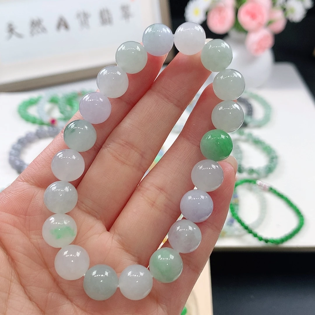 翡翠未镶嵌手链手链10mm