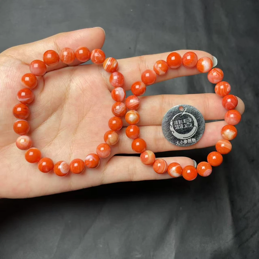翡昱-N21-45366-89-南红手串/约9+/约22颗/-多样性发其一
