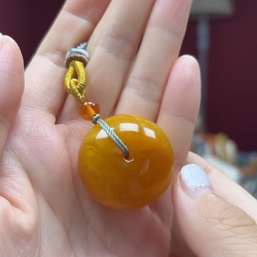 未镶嵌项链蜜蜡吊坠