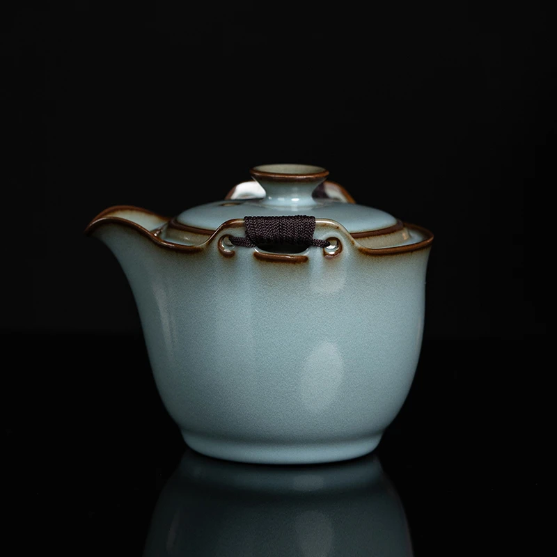 西园堂 铁胎汝瓷爆款手抓壶 纯手工精修茶壶 家用泡茶壶出水迅猛