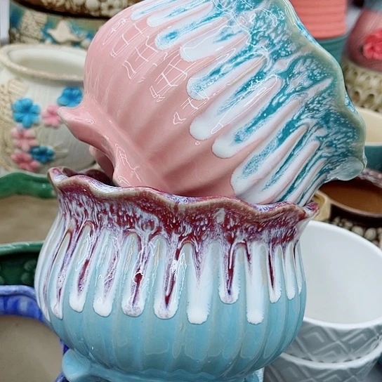 多肉绿植陶瓷花盆9.9包邮