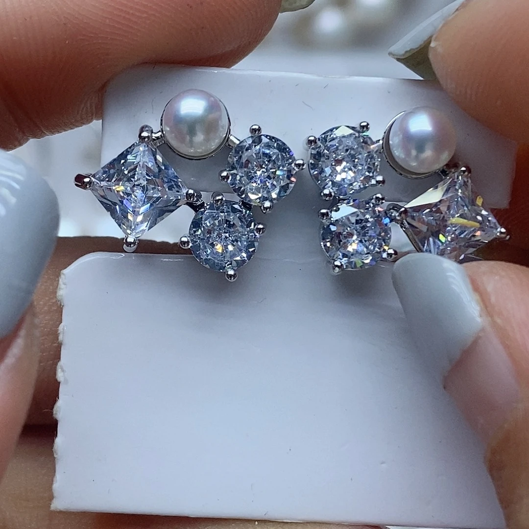 淡水珍珠耳钉未镶嵌