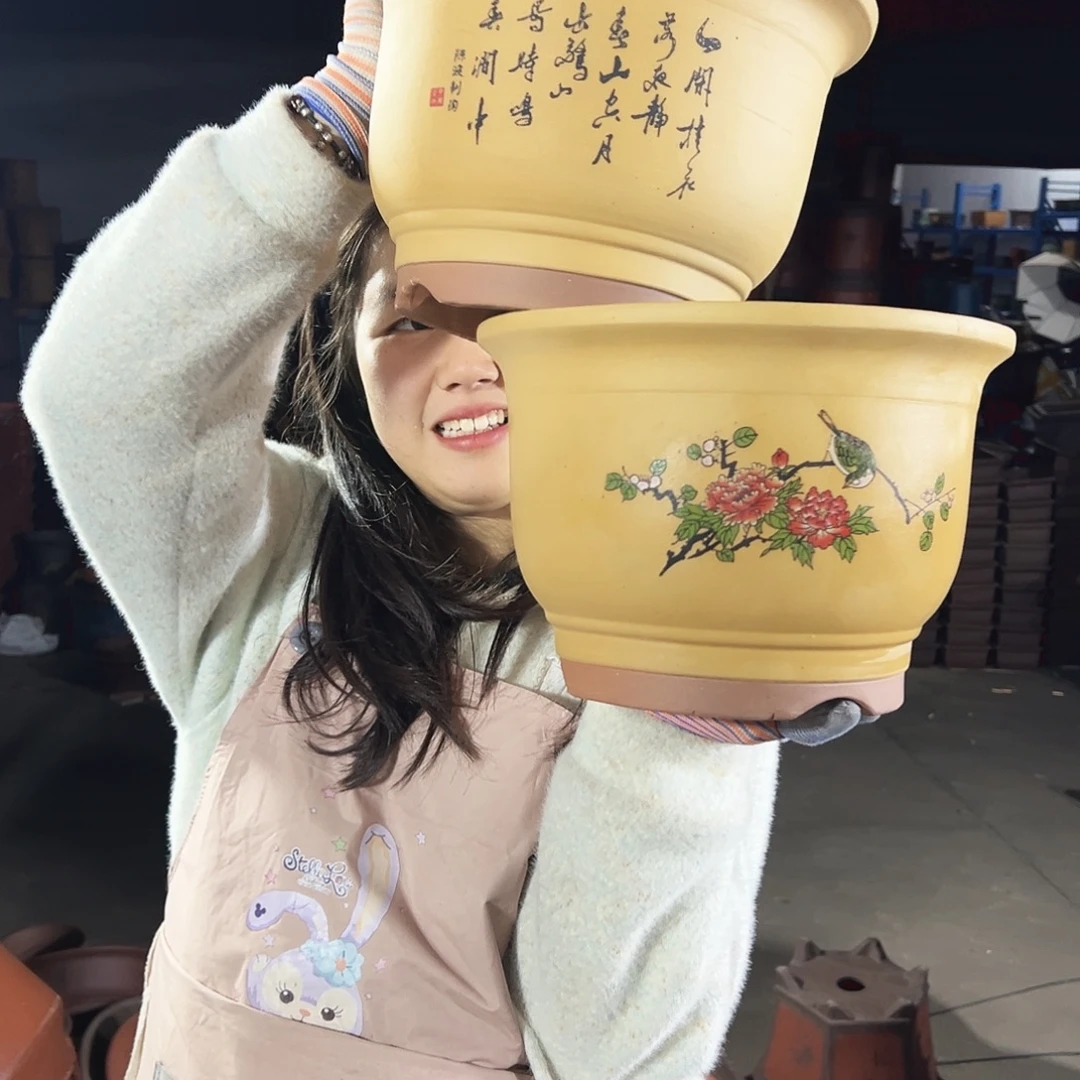 黄色鸟语花香中号一对