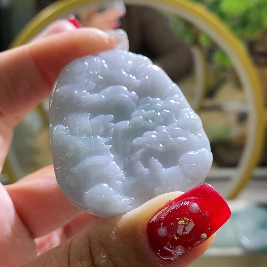 【闪购商品】翡翠颈饰未镶嵌山水