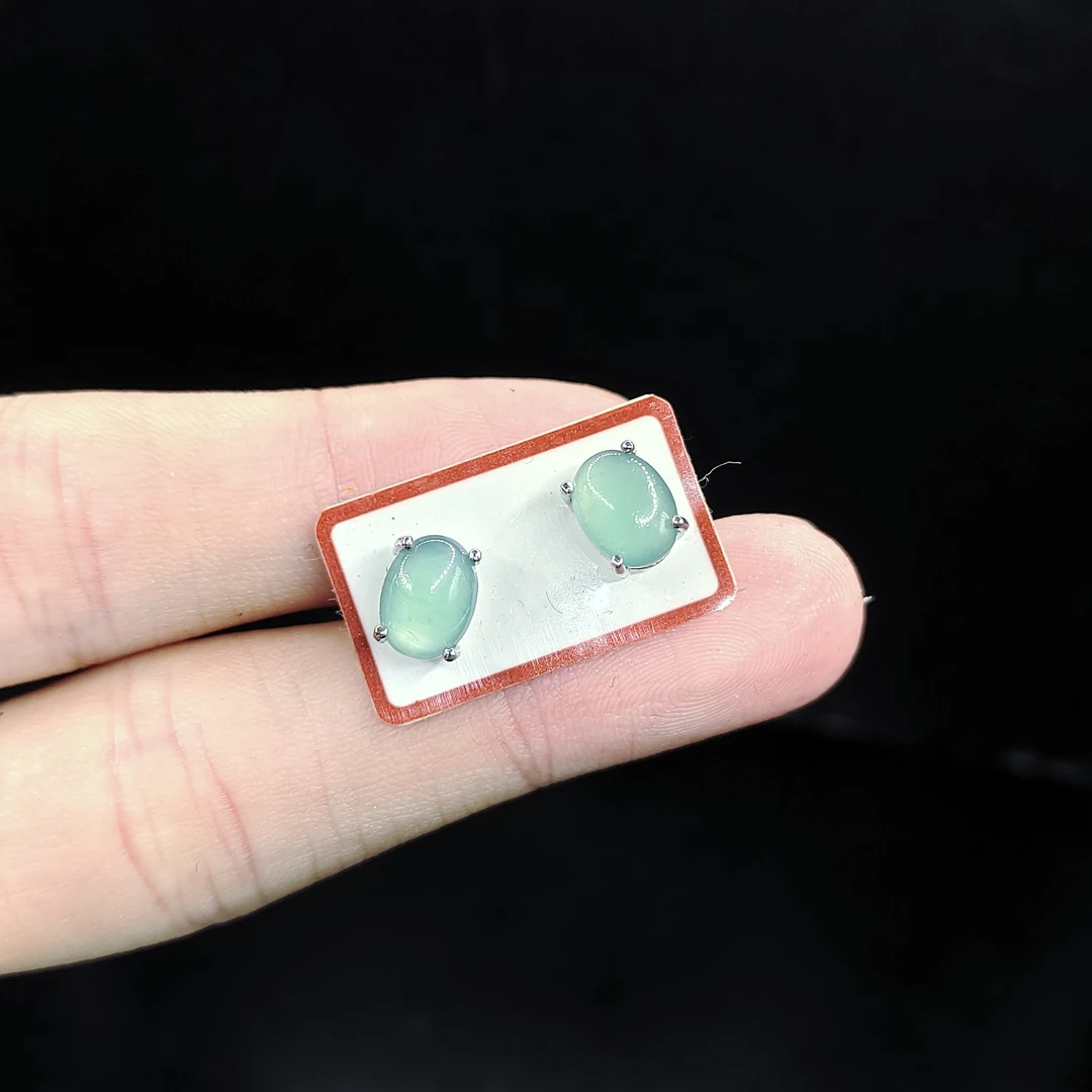 【李想精选】翡翠蛋面耳钉X31RL