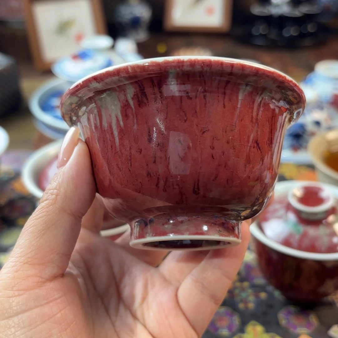 瓷年末清仓青花手绘杯杯