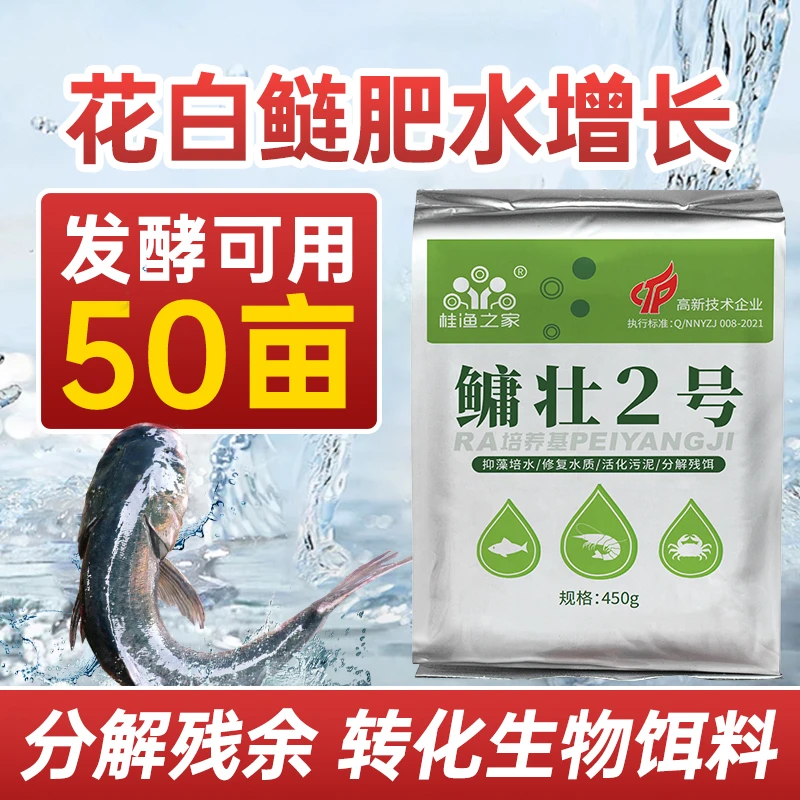 鳙壮2号 花白鲢速长肥桂渔之家猛长增产大头鱼专用轮虫培养浮游