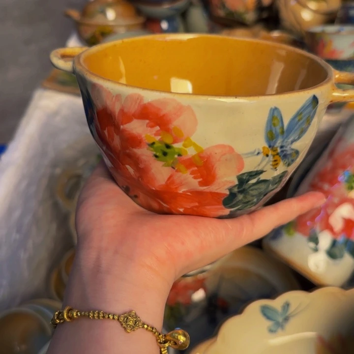 瓷片景德镇陶瓷手工手绘
