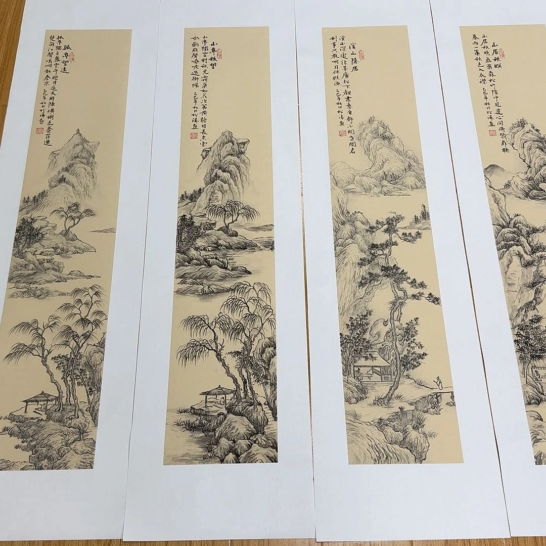 国画国画作品山水花鸟