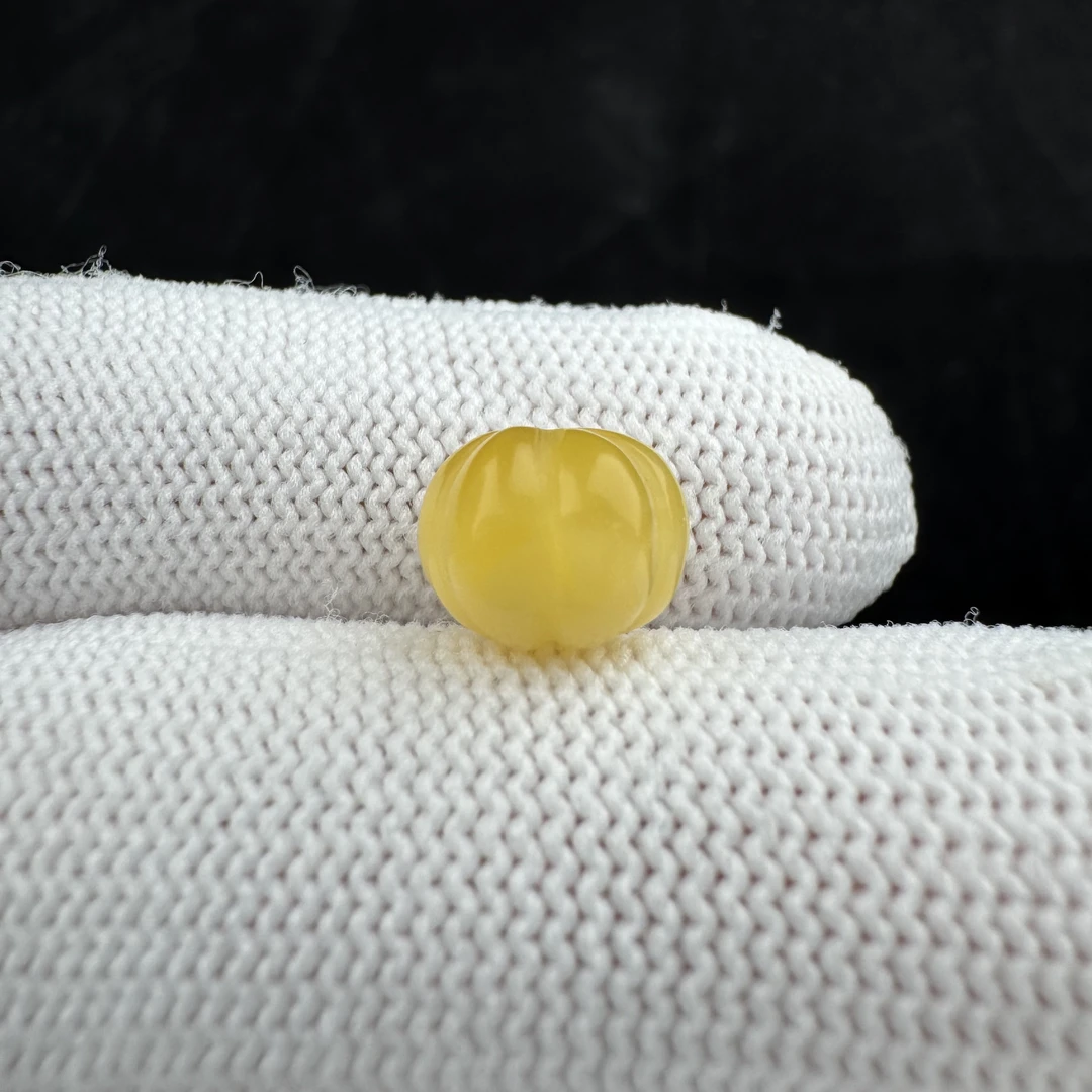 K3004天然原矿蜜蜡 瓜珠8.9*7.8mm支持复检假一罚十