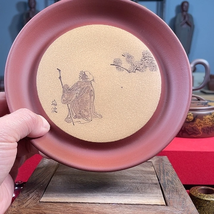 茶杯紫砂紫砂干泡盘微瑕