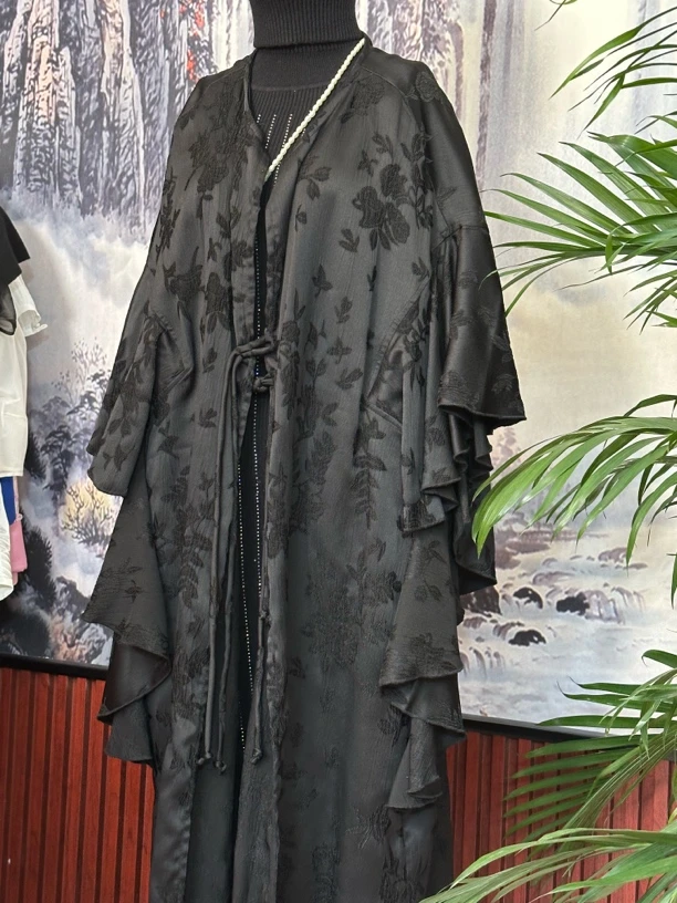 春季中长款开衫风衣个性百搭廓版设计