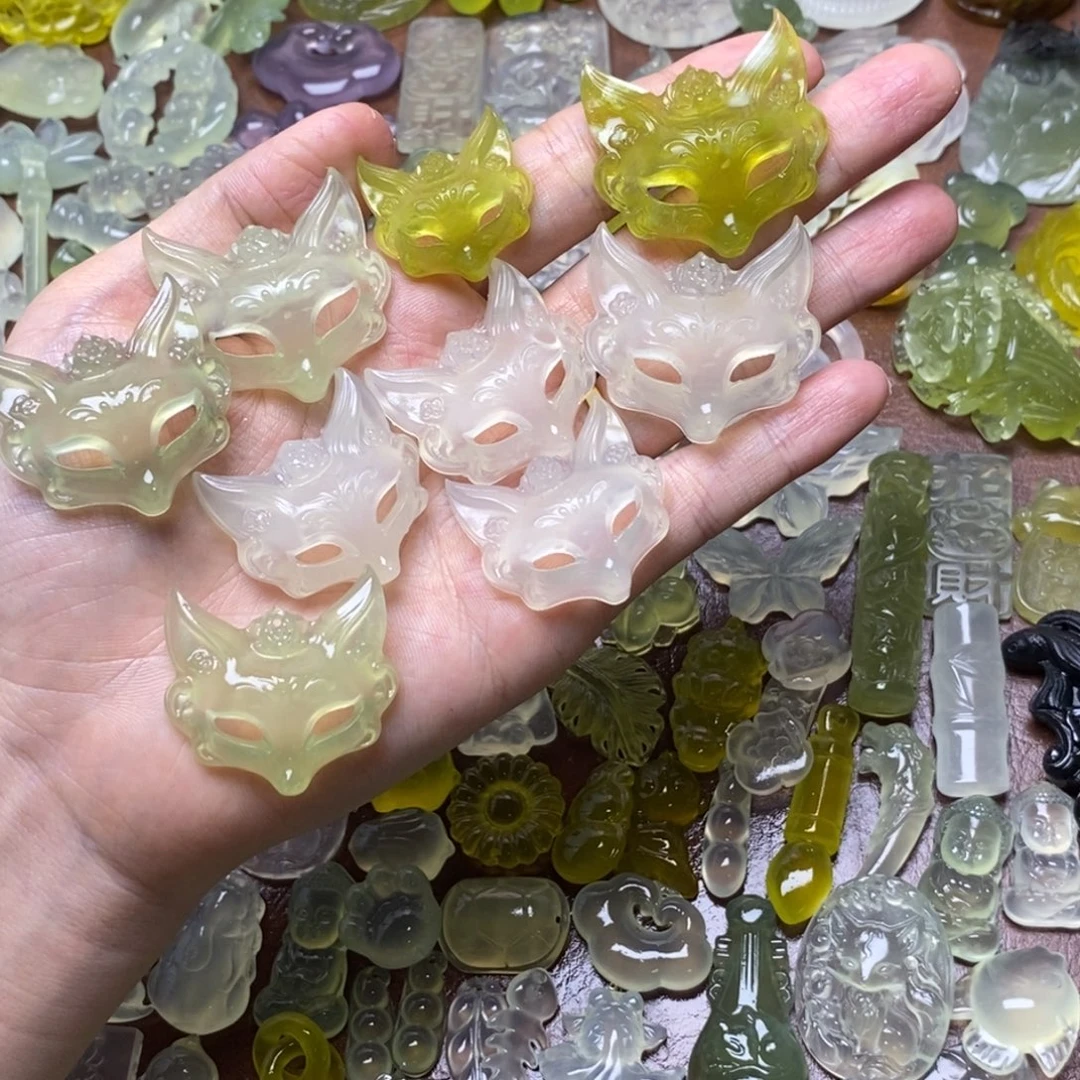 蛇纹石玉合金项链单个