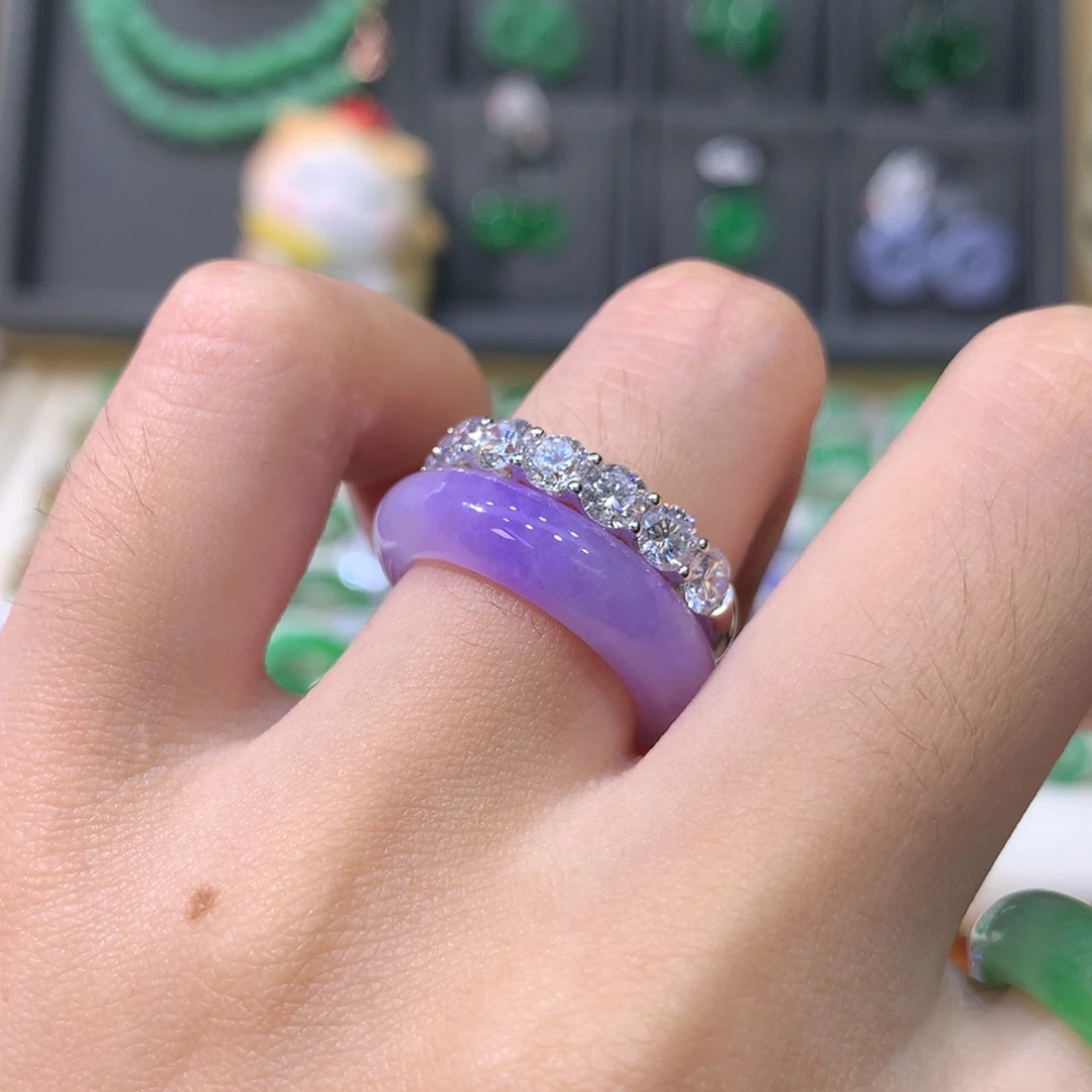 未镶嵌戒指翡翠10玫瑰紫