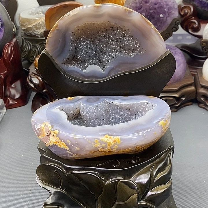 紫晶未镶嵌摆件聚宝盆