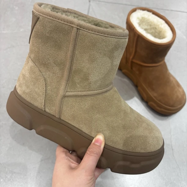 玛莎玛索MSMS79-700冬季厚底时尚雪地靴百搭平底