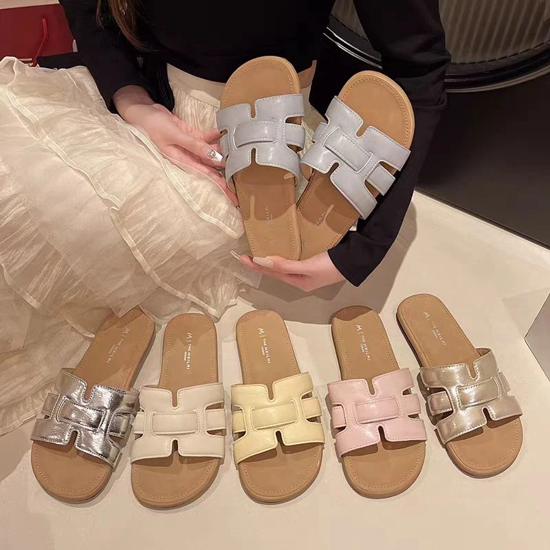 2025夏季新款凉拖鞋女外穿时尚平底编织沙滩凉拖K893