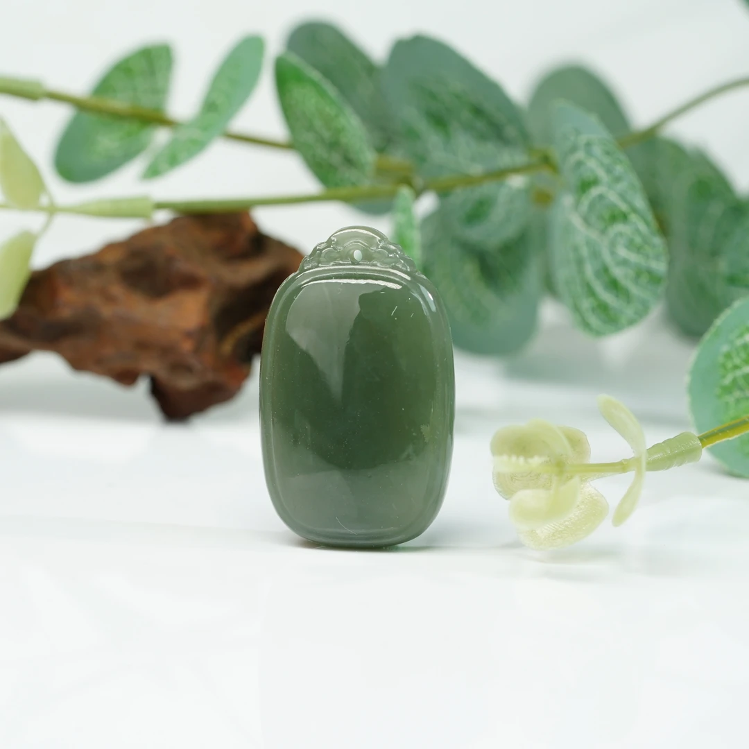 【小北严选】和田玉吊坠约23*38mm带绳【多样性发一件】-AH09X750