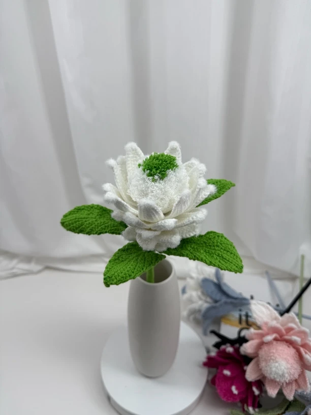 冰雪女王毛线花束客厅装饰节庆礼物摆件