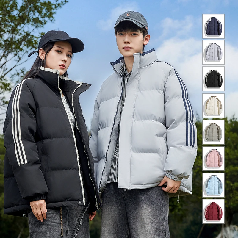 秋冬新款运动棉服情侣外套休闲百搭加厚保暖棉衣
