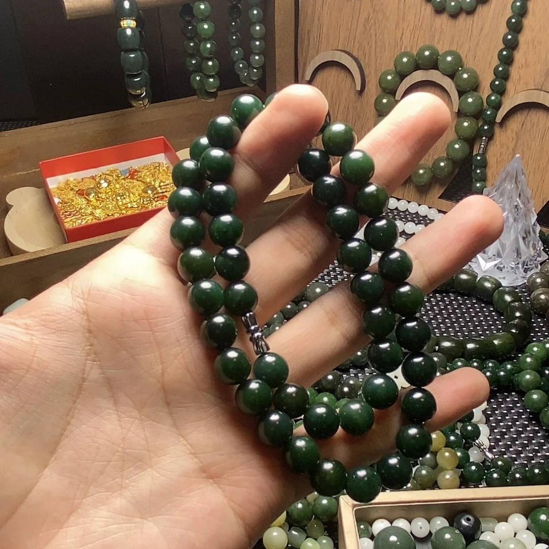 和田玉未镶嵌手串25