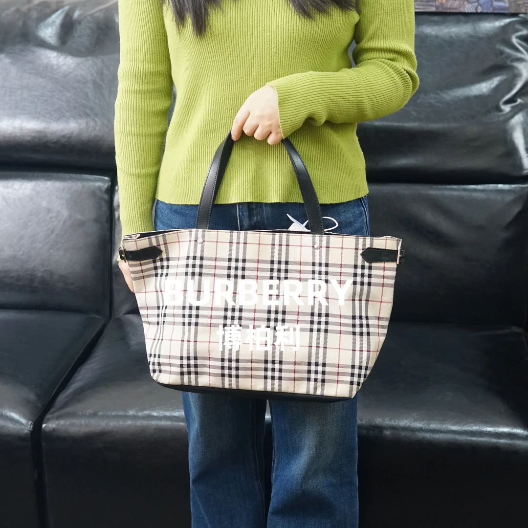 95新 BURBERRY/博柏利 巴宝莉 格纹单肩包/F4JJ12717102/7102