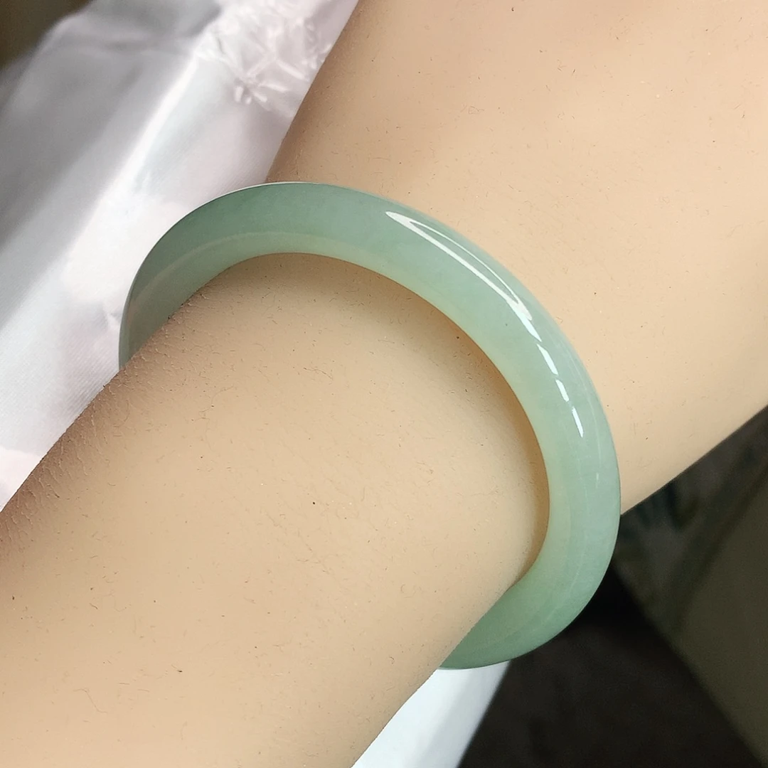 未镶嵌手镯翡翠50.8圈口葡萄肉色美人条589
