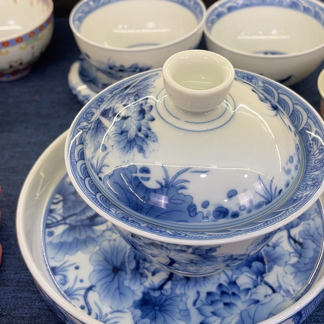 陶景德陶瓷盖碗茶具