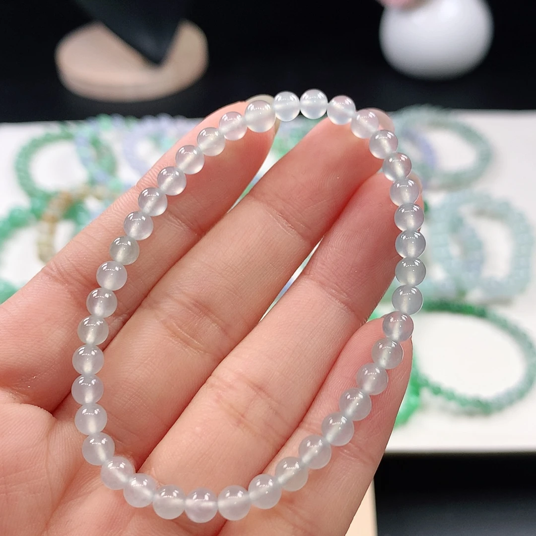 翡翠未镶嵌手链4.5mm